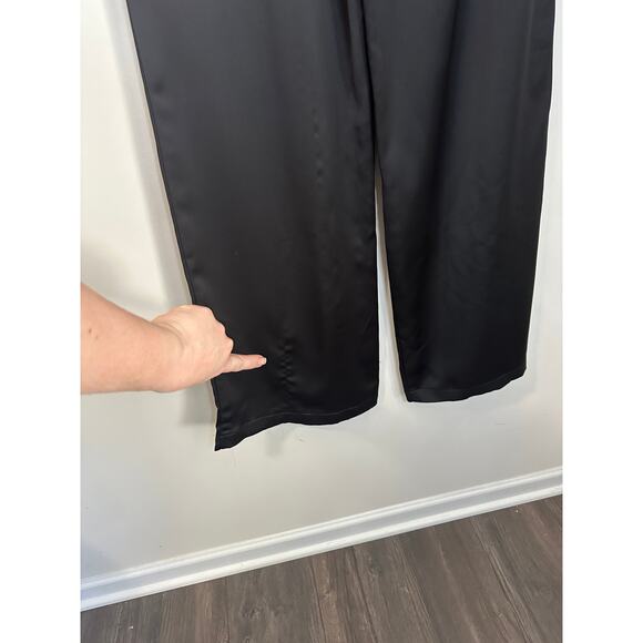 Ramy Brook Adaline Jumpsuit Size 8 Wide Leg, Lace Top One Shoulder - Picture 9 of 10